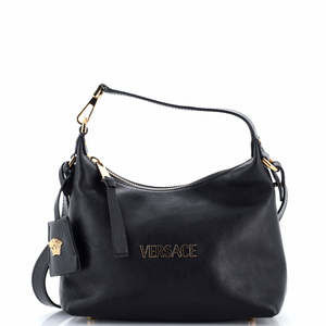 Versace Tag Hobo Leather